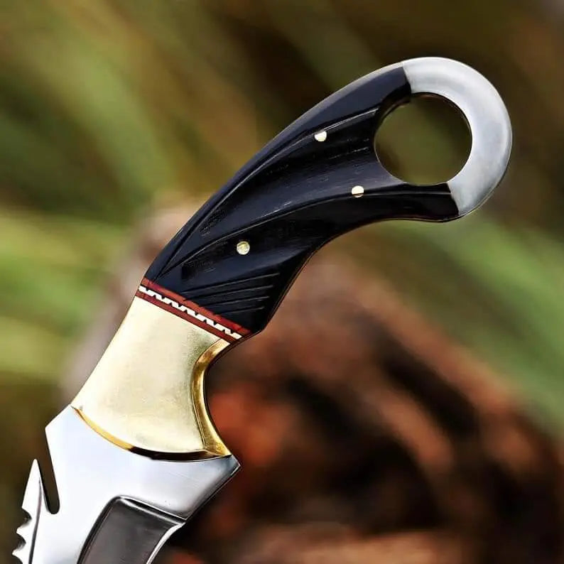 Custom handmade D2 steel Karambit with leather sheath - Image #2