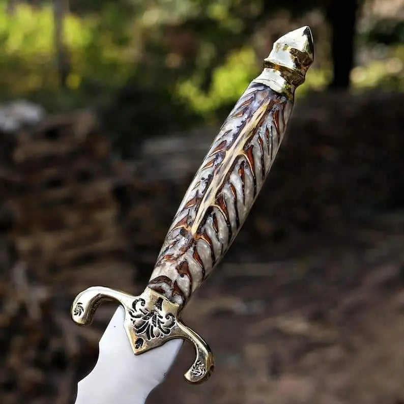 Custom Handmade D2 steel Dagger knife with sheath! - Image #3
