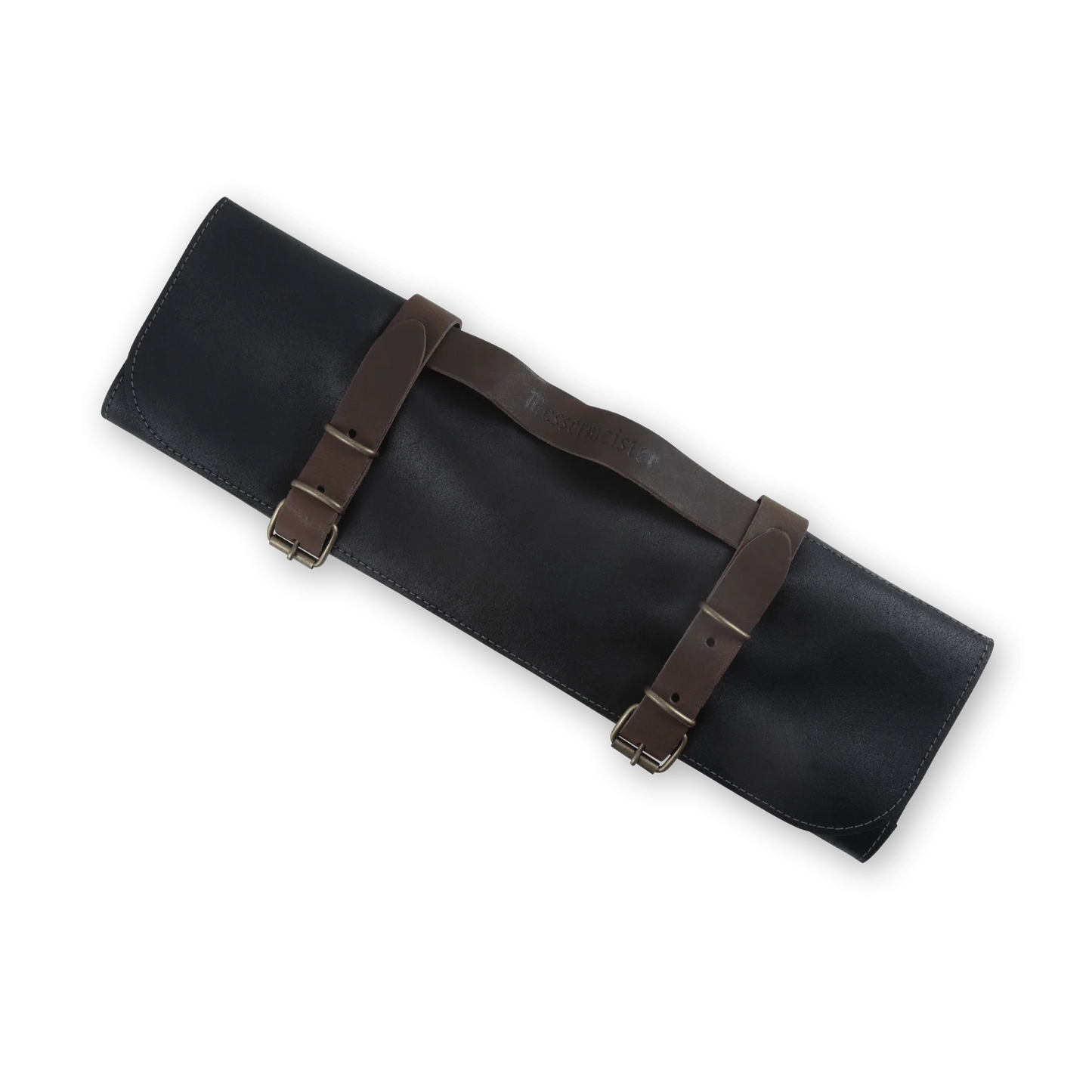 Custom handmade D2 steel kitchen chef set with leather roll/Black