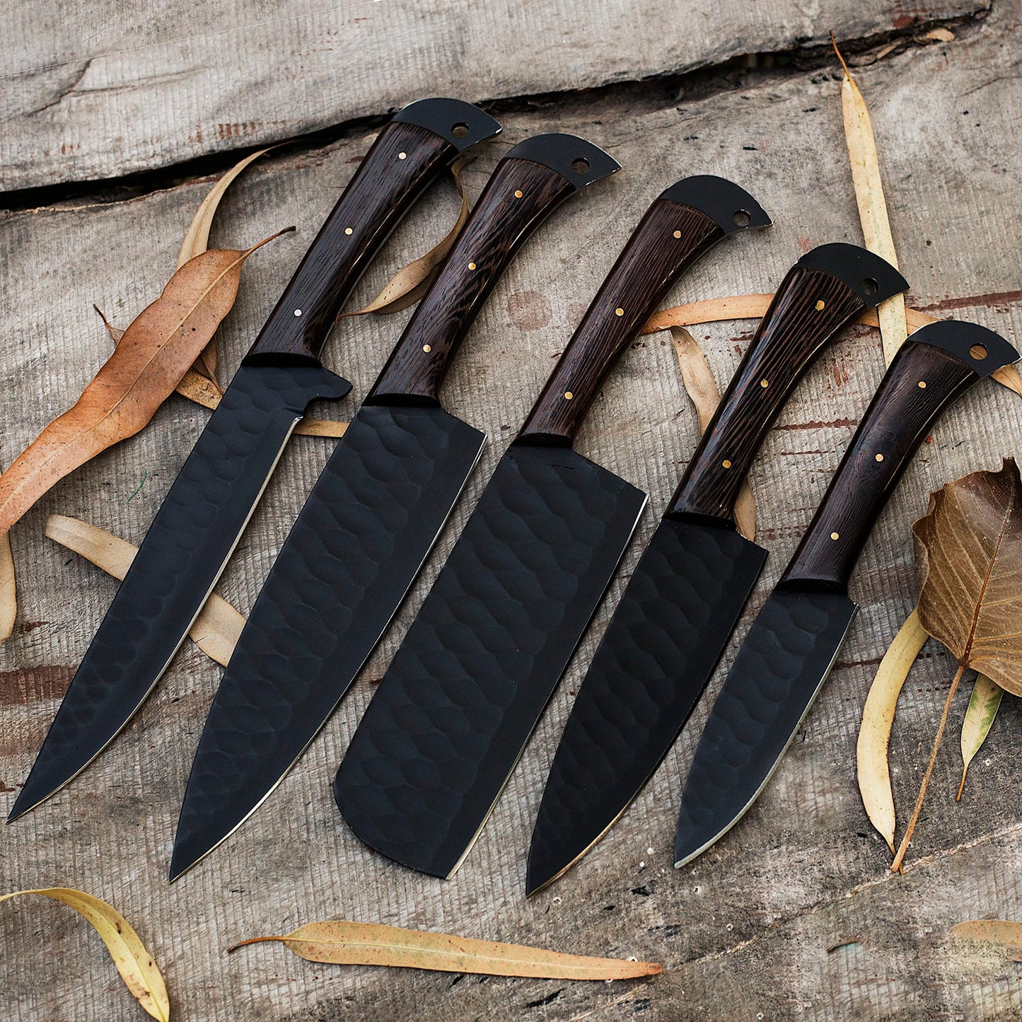 Custom handmade D2 Steel kitchen chef set 05 pcs